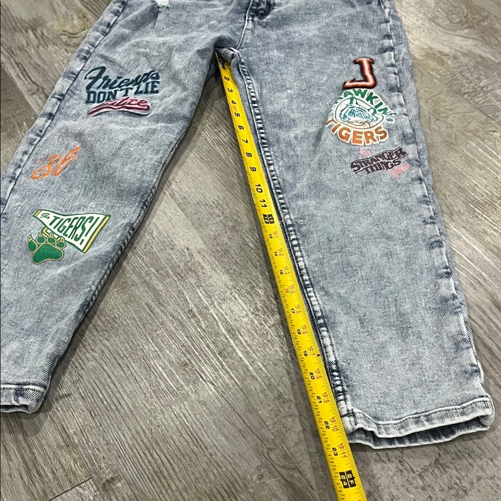 Justice jeans 👖 Embroidered Patch Denim Jeans size‎ 14 The Stranger Things